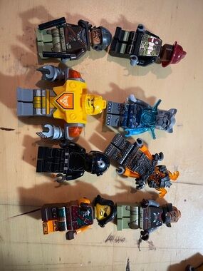 Lego Mixed Minifigure Lot with Yellow, Black, Orange and Green Accents